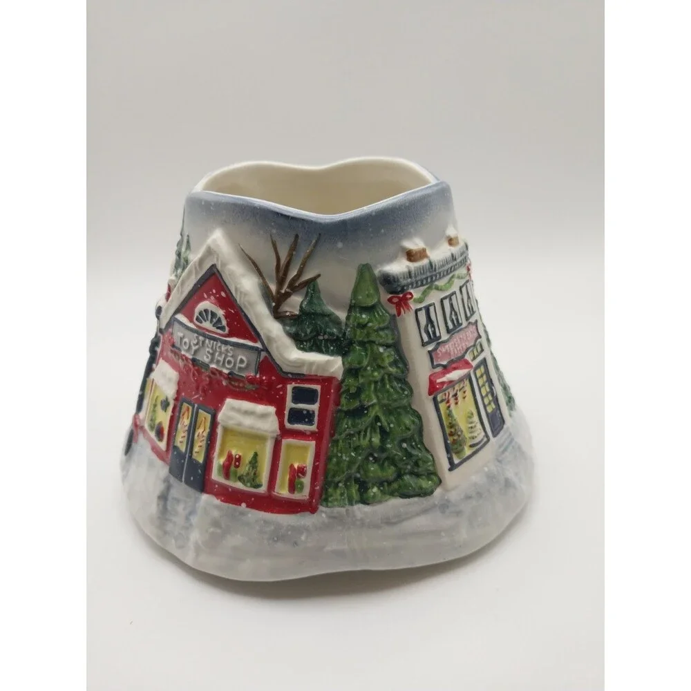 Yankee Candle HOLIDAY SNOW CHRISTMAS VILLAGE Large Jar Topper